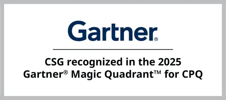 CSG Awards 1 Gartner Magic Quadrant CPQ Award Badge