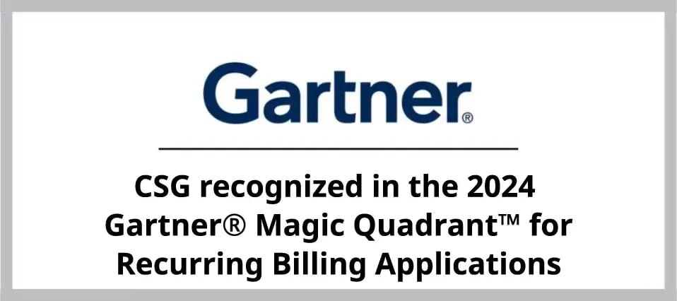 CSG Awards 5 CSG Gartner MQ Recurring Billing Applications